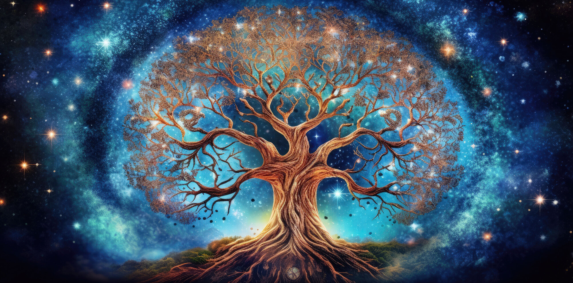 Geistheiler in Tirol  Enter the realm of the timeless Tree of Life, a celestial bridge that connects heaven and earth. Its sprawling branches symbolize aspirations. Generated by AI. Enter the realm of the timeless Tree of Life, a celestial bridge